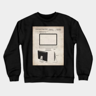 iMac Computer Patent - Apple Fan Tech Home Office Art - Antique Crewneck Sweatshirt